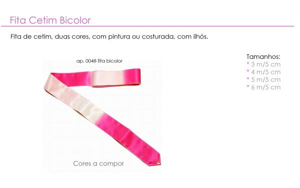 Fita cetim duas cores
