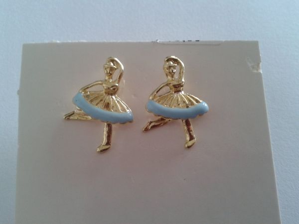 brinco bailarina  azul
